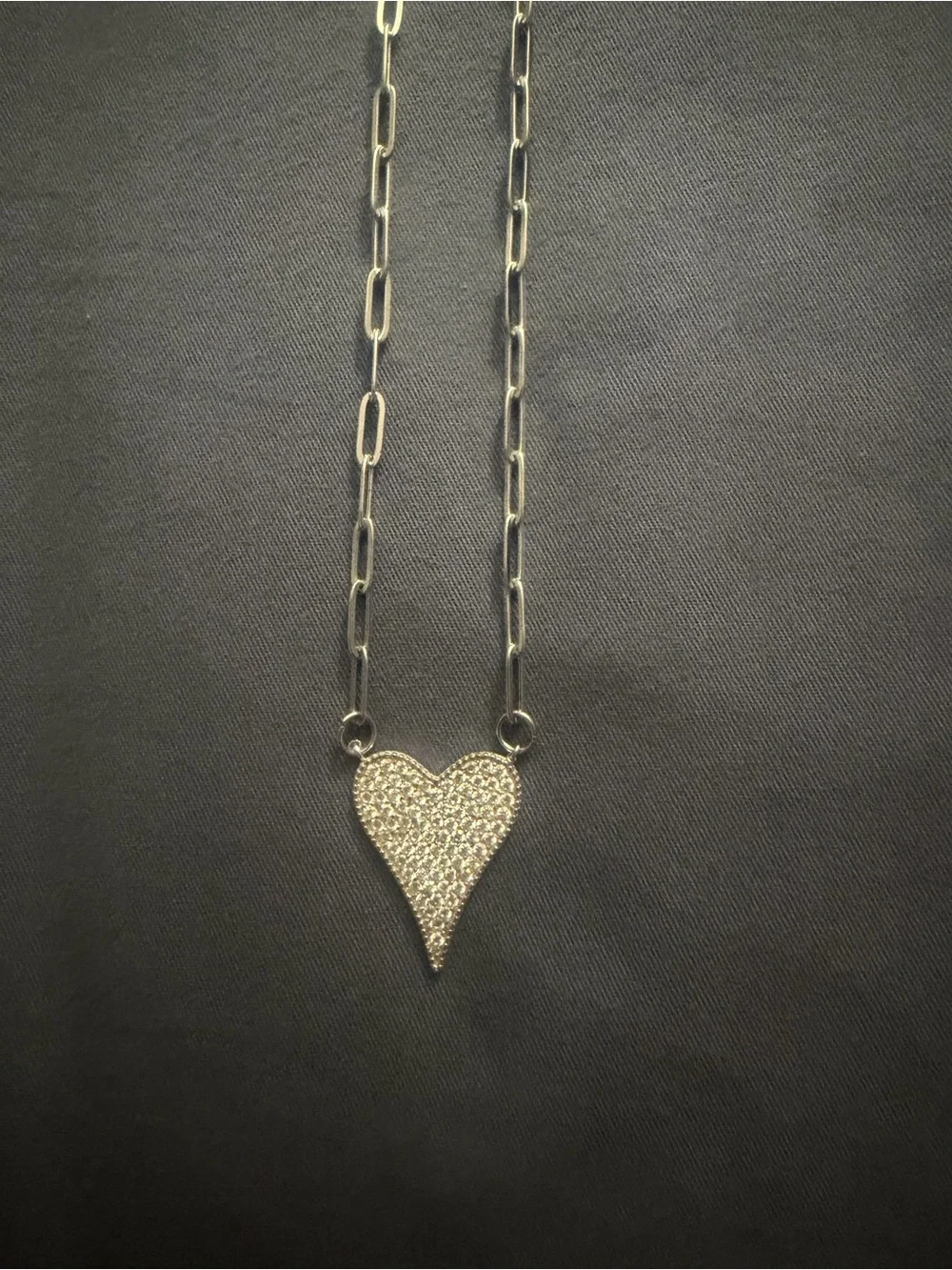 Delicate Silver Heart Pendant Necklace - Women Jewelry